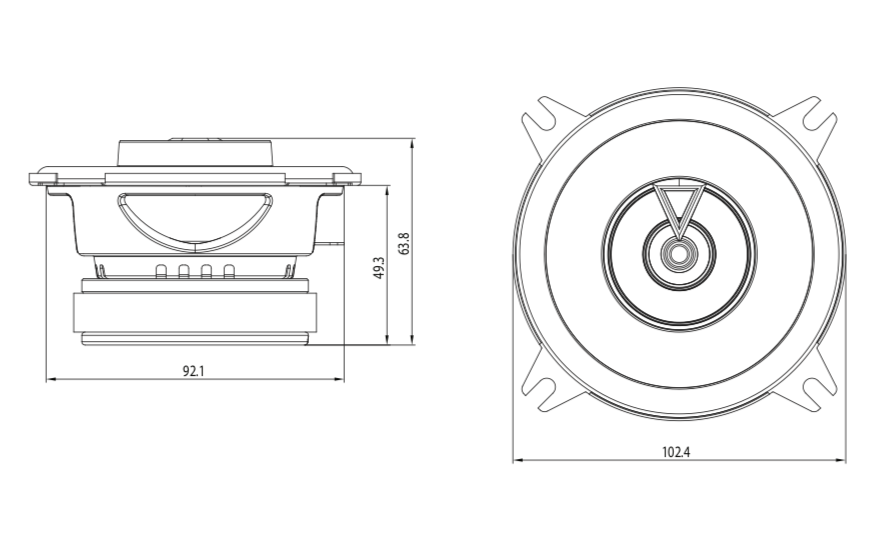 JBL CLUB 422F bilhøyttalersett (10 cm, 4")