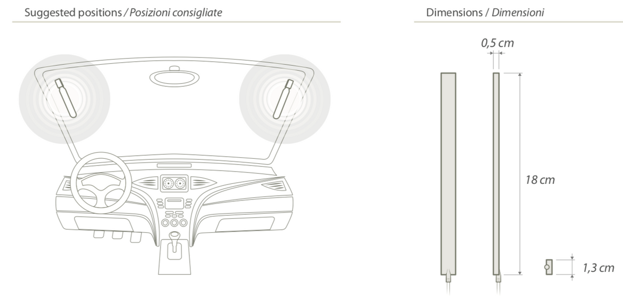 Calero DAB+ frontruteantenne