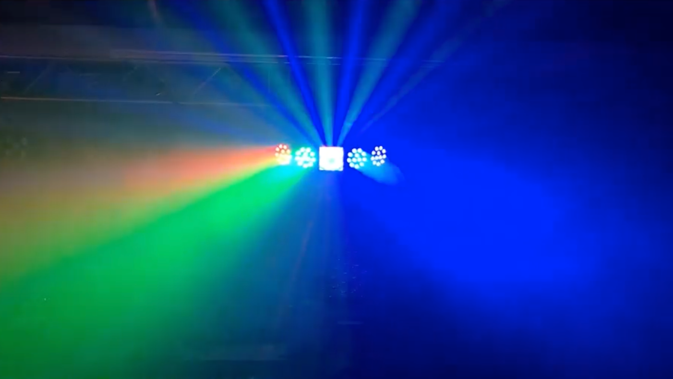 Ibiza Starwash 3-i-1 Disco lys med DMX