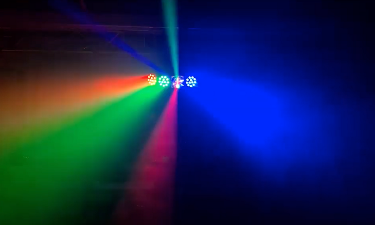 Ibiza Starwash 3-i-1 Disco lys med DMX