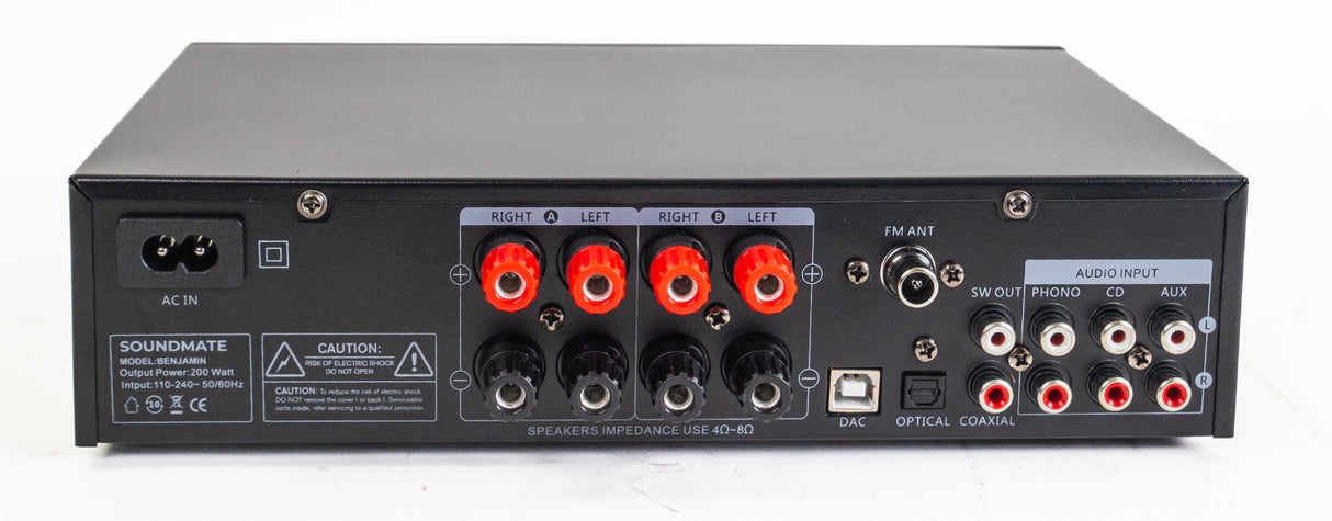 SoundMate Hi-Fi forsterker med Bluetooth (2x50W)