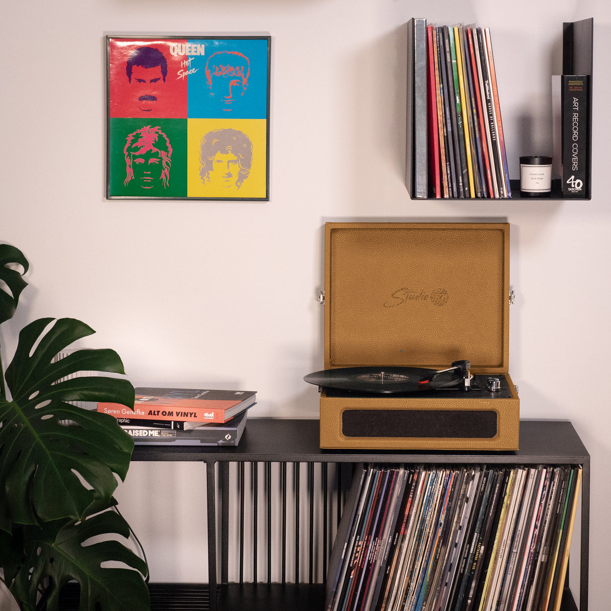 Studio 57 Groovy platespiller med LP-stativ (Earth)