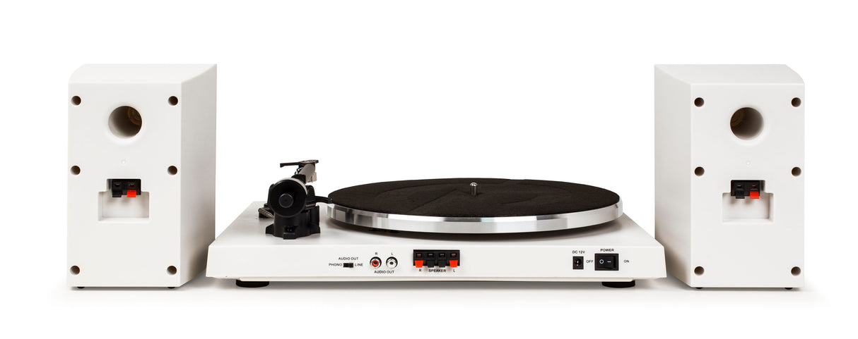 Crosley T150 platespiller med høyttalere (hvit)