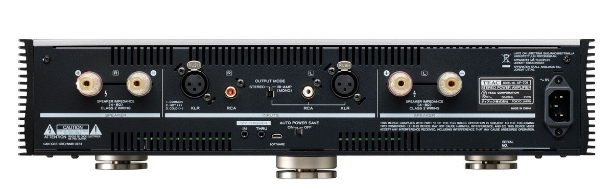 TEAC AP-701 stereo/monoforsterker (sølv)