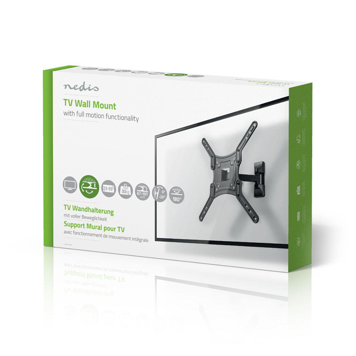 TV feste fullt bevegelig med 2 dreiepunkter (23-55", 30 kg)