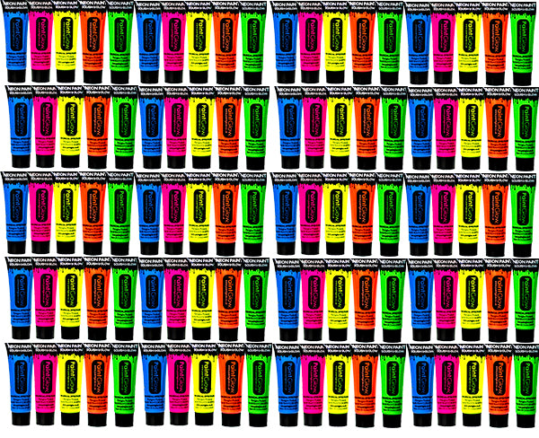 UV ansikts- og kroppsmaling for 100 personer