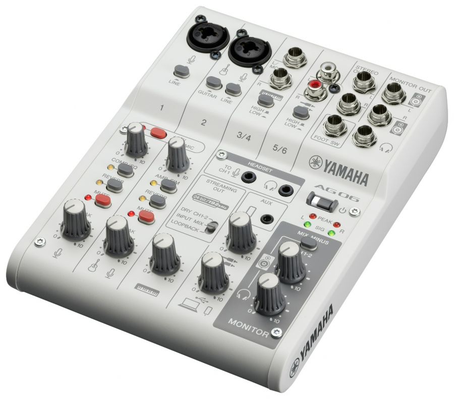 Yamaha AG06 MkII Live Streaming Mixer (hvit)