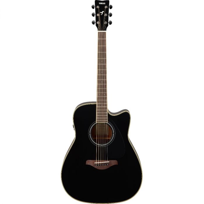Yamaha FGC-TA transakustisk Western gitar (svart)