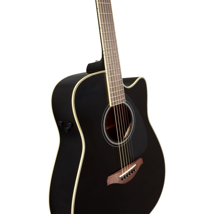 Yamaha FGC-TA transakustisk Western gitar (svart)