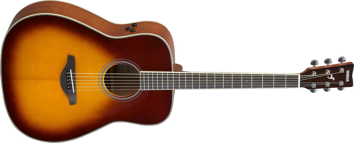 Yamaha FGC-TA transakustisk Western gitar (Brown Sunburst )