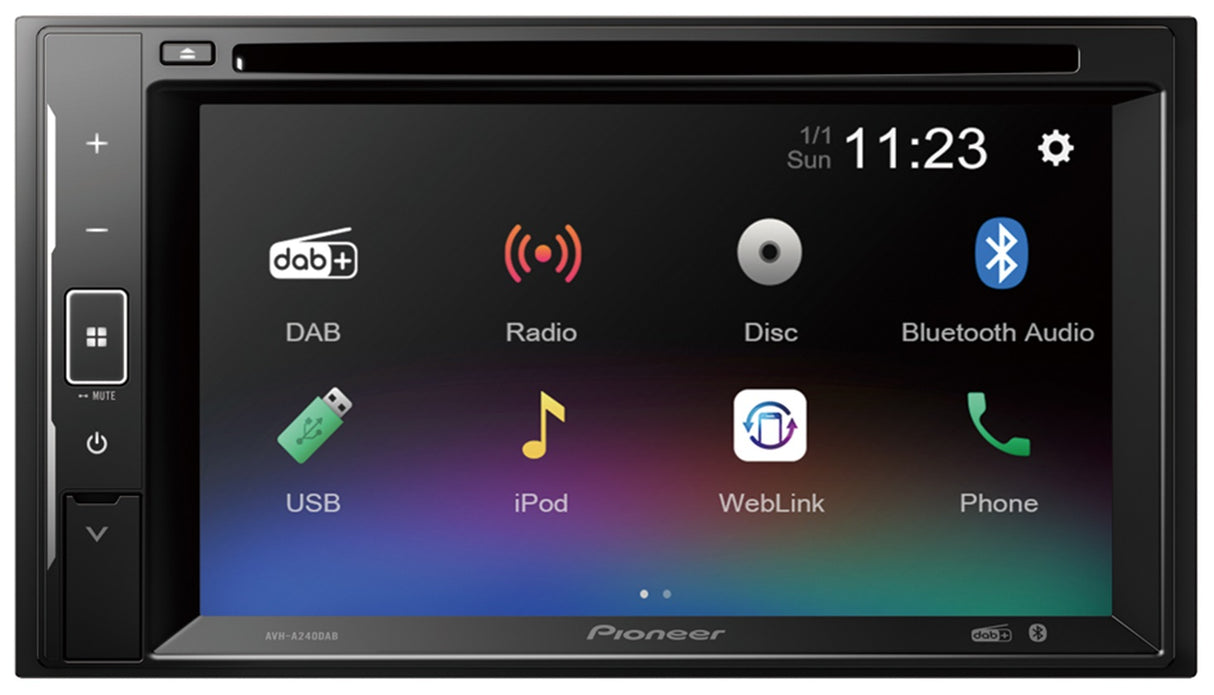 Pioneer AVH-A240DAB Bilstereo CD/DAB+/ Bluetooth og berøringsskjerm