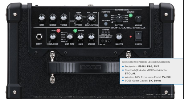 Boss Dual Cube Bass LX bassforsterker