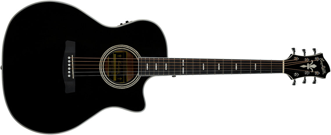 Hagstrom Siljan II Grand Auditorium Western gitar (svart)