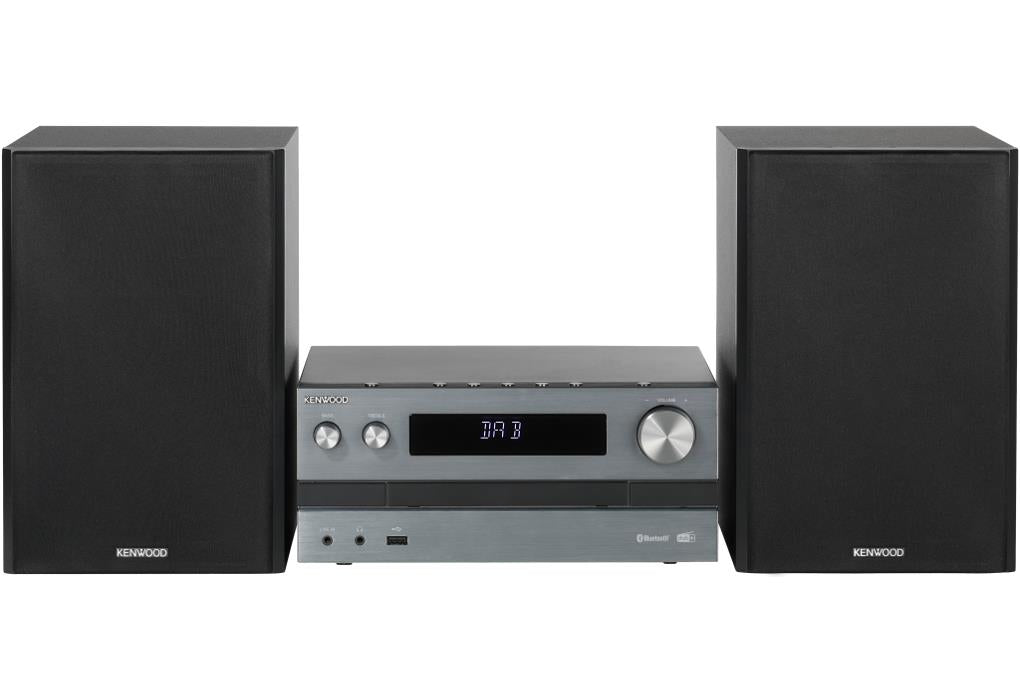 Kenwood M-918DAB-H Minisystem med Bluetooth og DAB+ (aluminium)