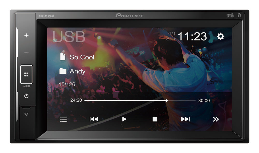 Pioneer DMH-A240DAB Bilstereo Multimediaspiller Bluetooth /DAB+
