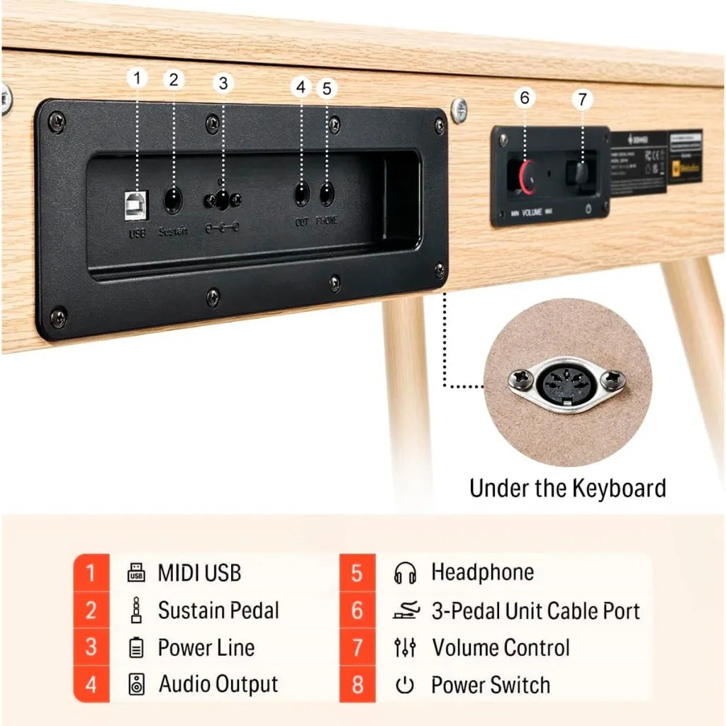 Donner DDP-80 el-piano, beige