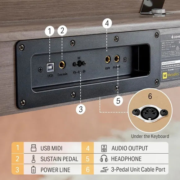 Donner DDP-60 el-piano grå
