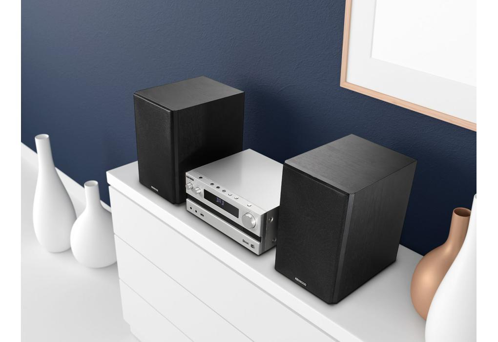 Kenwood M-918DAB - Minisystem med Bluetooth og DAB, Sølv