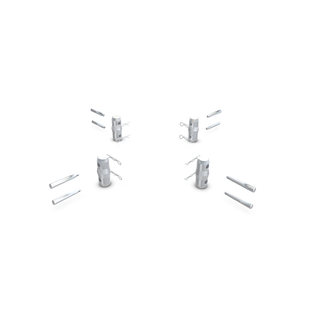 Eurotruss samlesett til Truss 4egg, 8 pinner, og 8 nåler