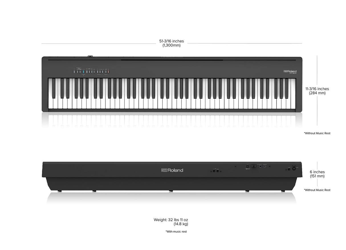 Roland FP-30X digitalpiano (svart)