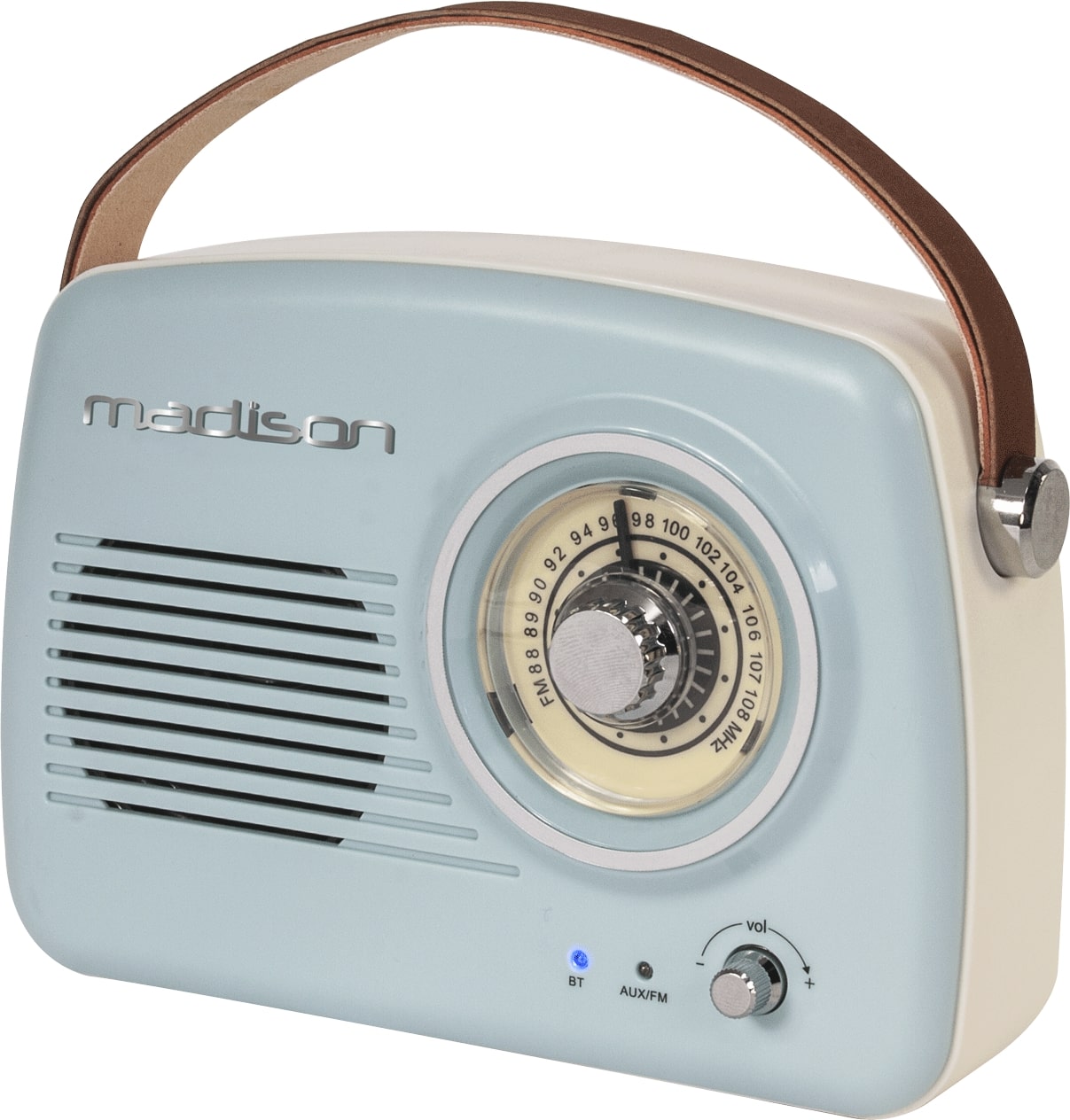 Madison Retro Radio med Bluetooth (lyseblå)