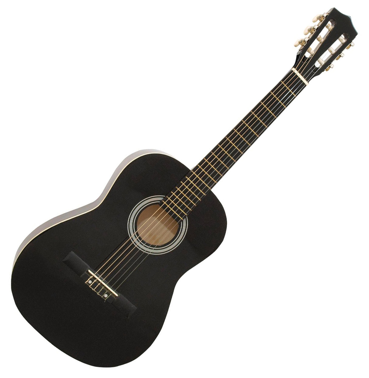 DiMavery AC-303 klassisk spansk gitar 3/4 (svart) startsett
