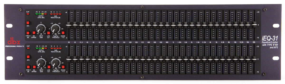 dbx iEQ31 2x 31-bånds grafisk equalizer/begrenser