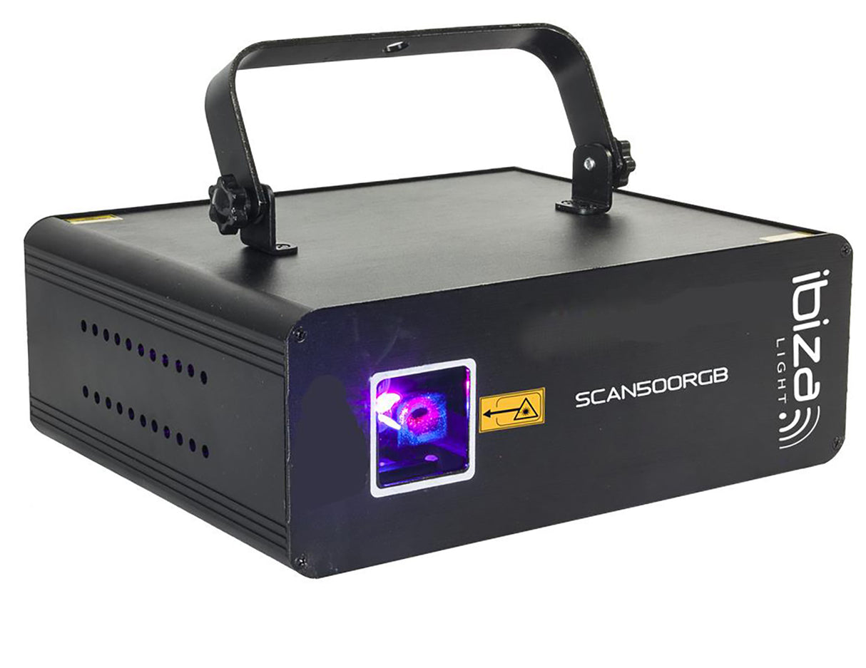 Ibiza laserlys med DMX (RGB, 500MW)