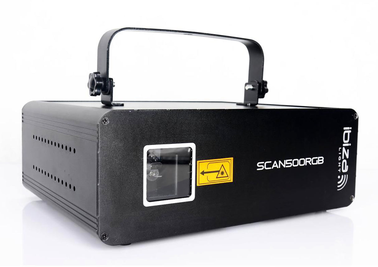 Ibiza laserlys med DMX (RGB, 500MW)