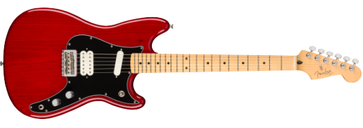 Fender Player Duo-Sonic elektrisk gitar (Crimson Red Transparent )