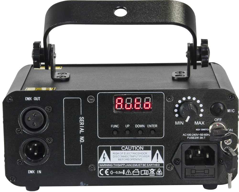 Ibiza LZR 250 RGY Laserlys