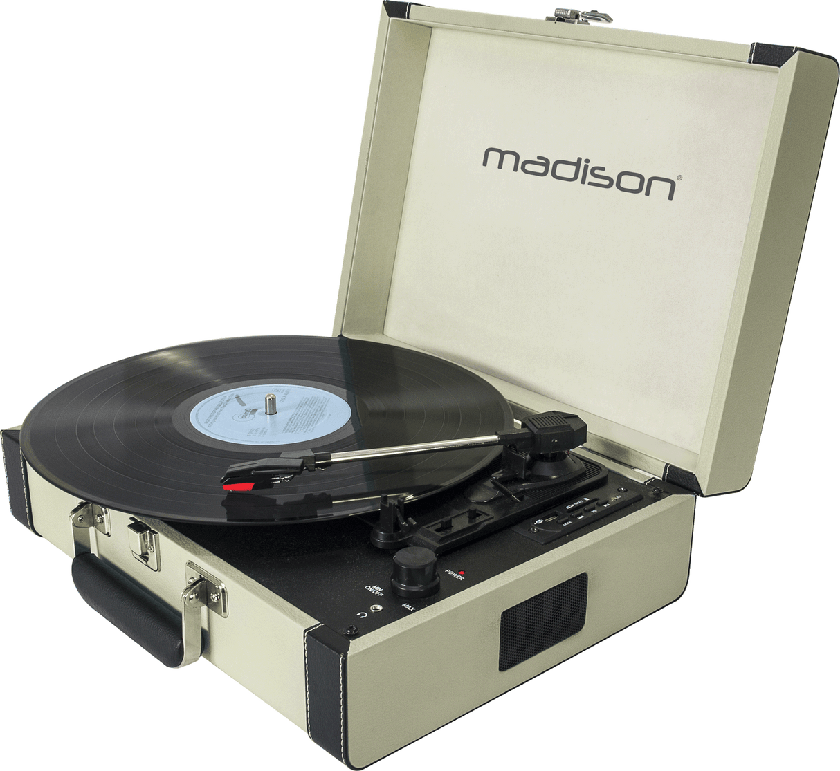 Madison Vintage platespiller med Bluetooth (Cream)