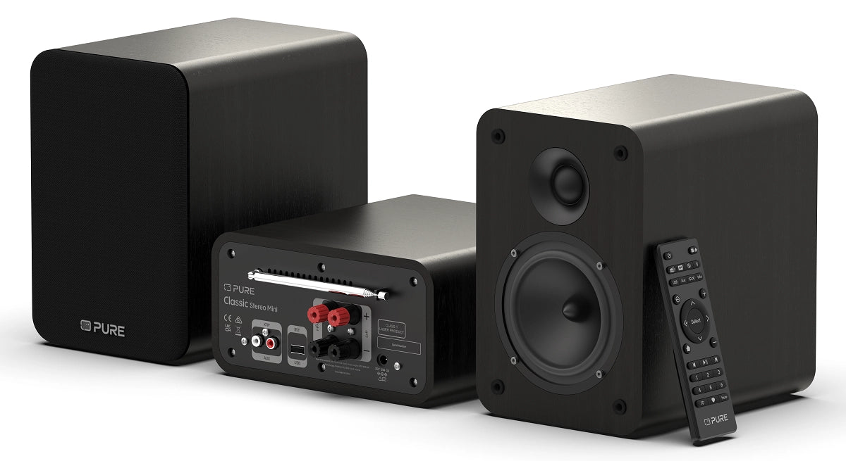 Pure Classic Stereo Mini Hi-Fi System – DAB+, CD, Bluetooth, 40W, Svart