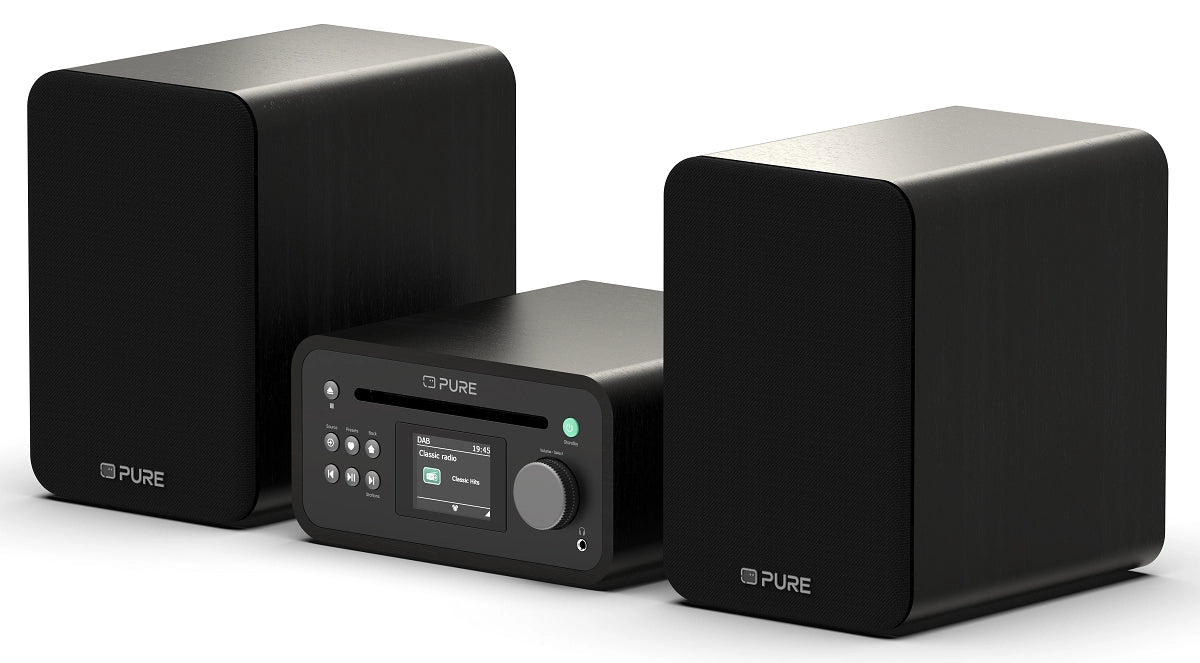 Pure Classic Stereo Mini Hi-Fi System – DAB+, CD, Bluetooth, 40W, Svart