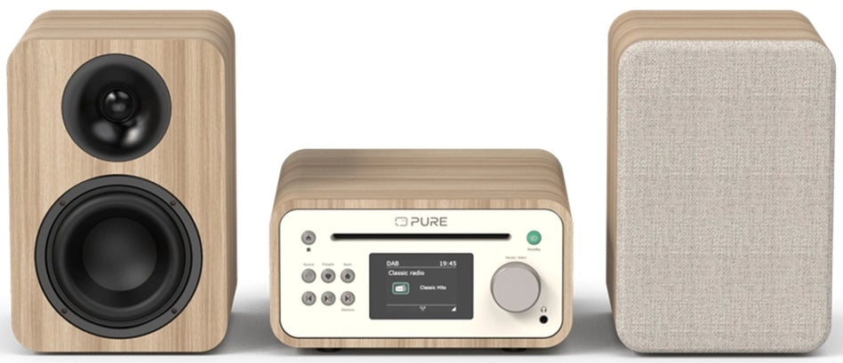 Pure Classic Stereo Mini Hi-Fi System – DAB+, CD, Bluetooth, 40W, Eik
