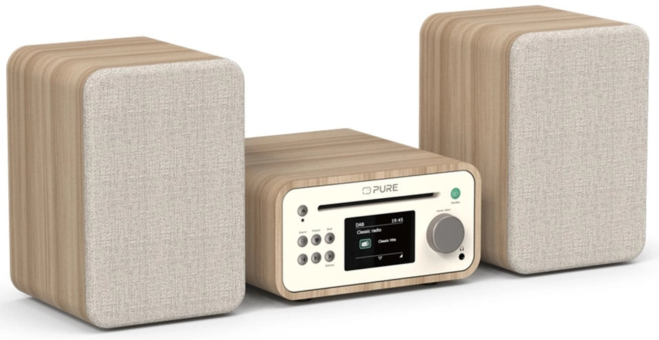 Pure Classic Stereo Mini Hi-Fi System – DAB+, CD, Bluetooth, 40W, Eik