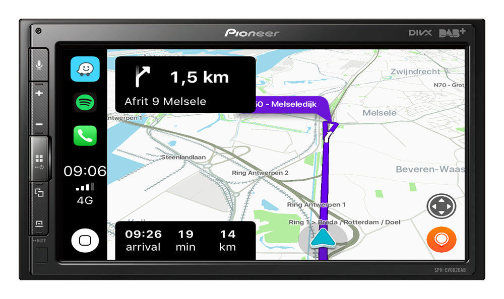 Pioneer SPH-EVO62DAB-CLIO Apple CarPlay , DAB- Radio og Bluetooth