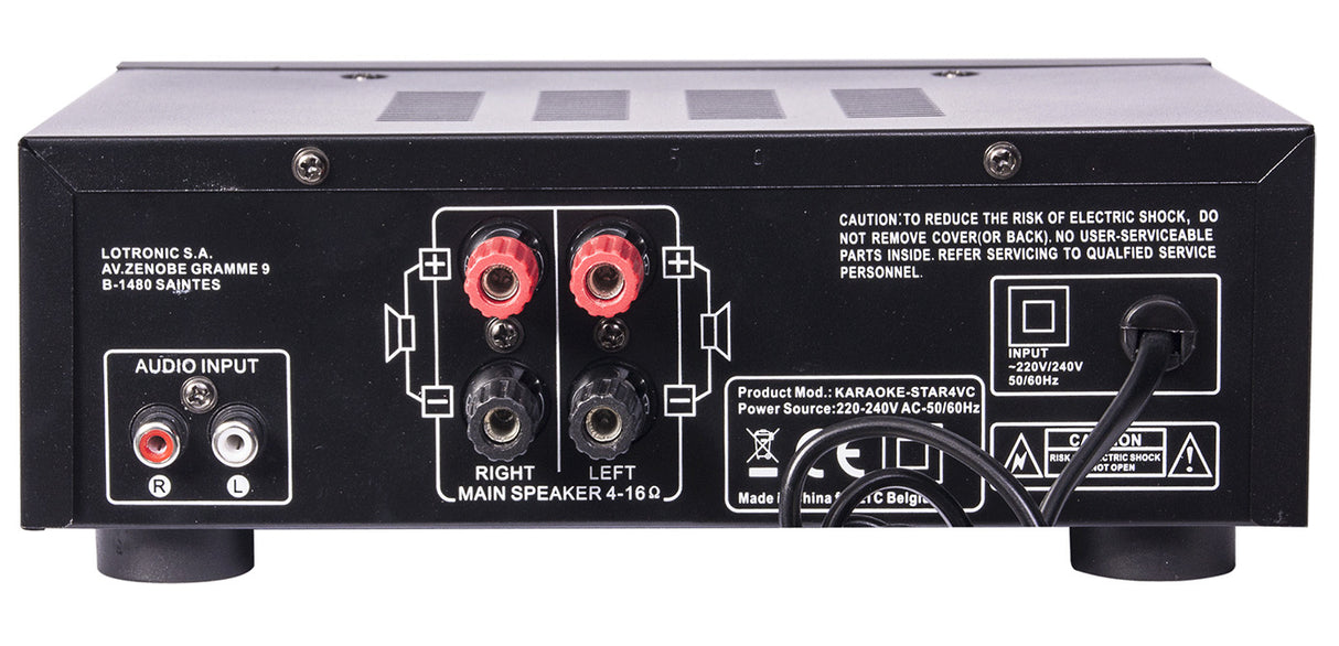 Karaokesystem med Bluetooth og ekko (2x 75W)