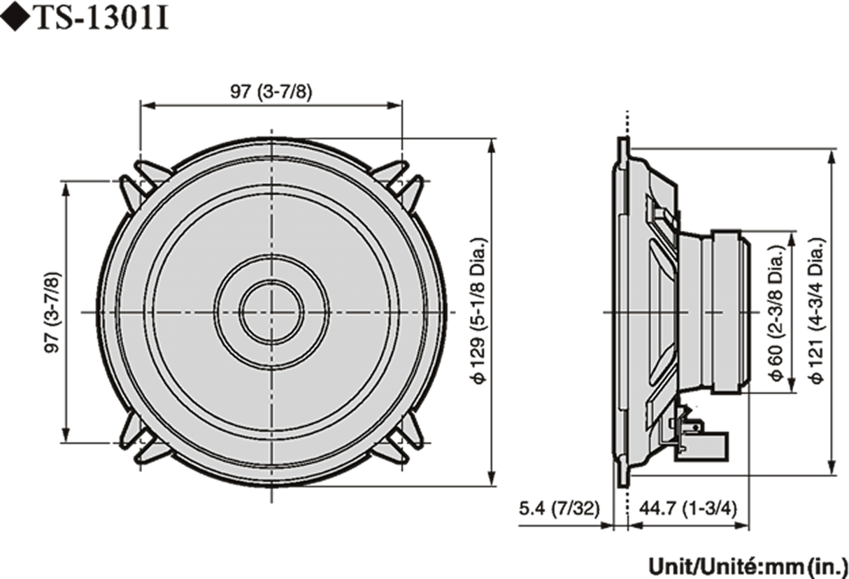Pioneer TS-1301i bilhøyttaler (13 cm, 5,25")