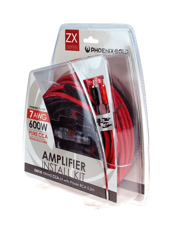 Phoenix Gold 2-kanals bilforsterkerkabelsett (10 mm2)