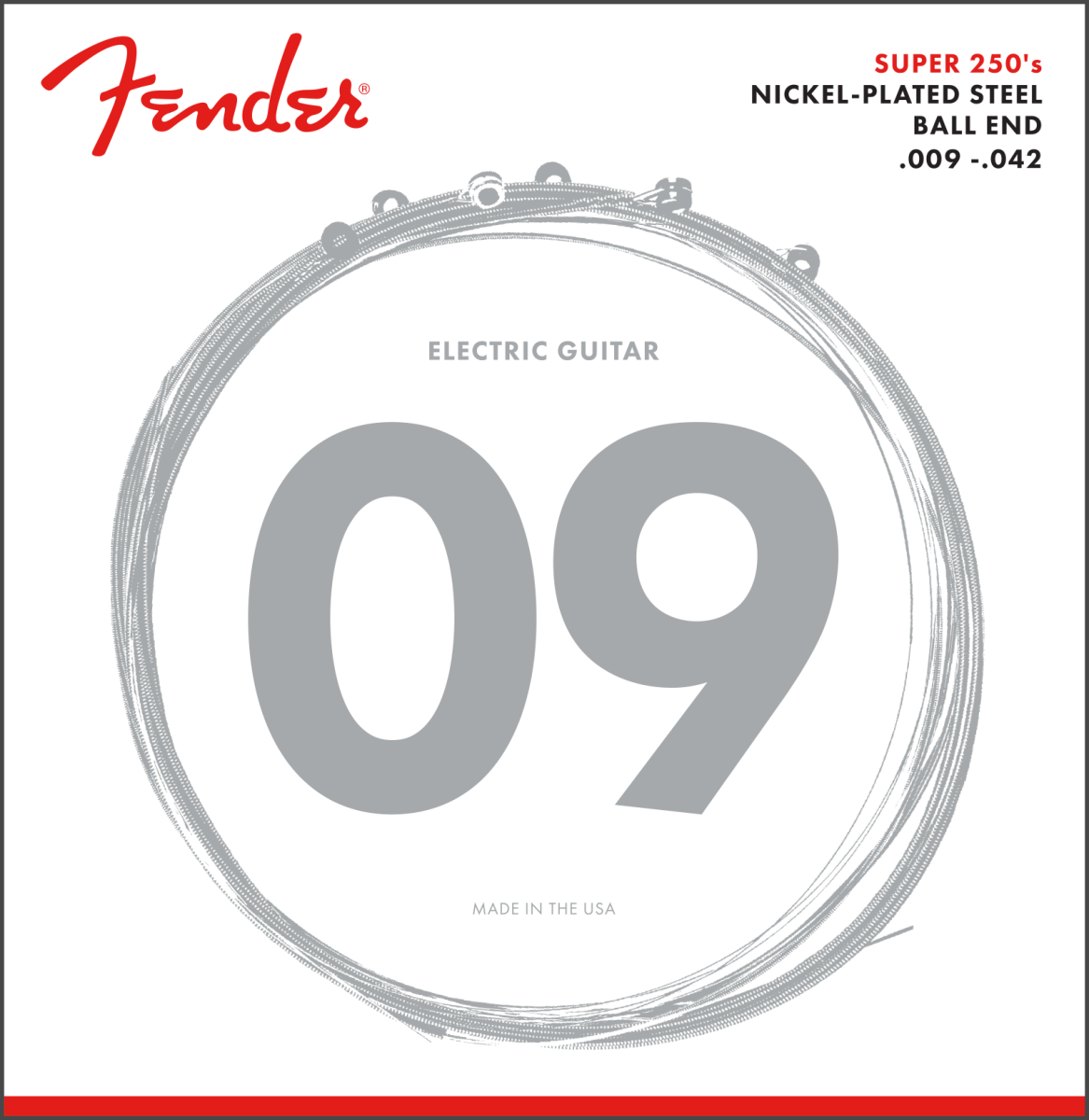 Fender Super 250 gitarstrenger (.009-.042)