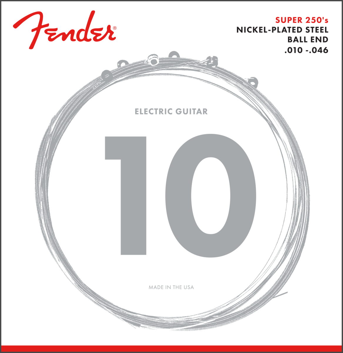 Fender Super 250 gitarstrenger (.010-.046)