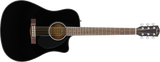 Fender CD-60SCE Dreadnought Western gitar (svart)
