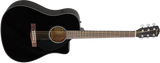 Fender CD-60SCE Dreadnought Western gitar (svart)