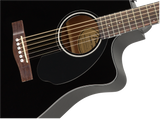 Fender CD-60SCE Dreadnought Western gitar (svart)