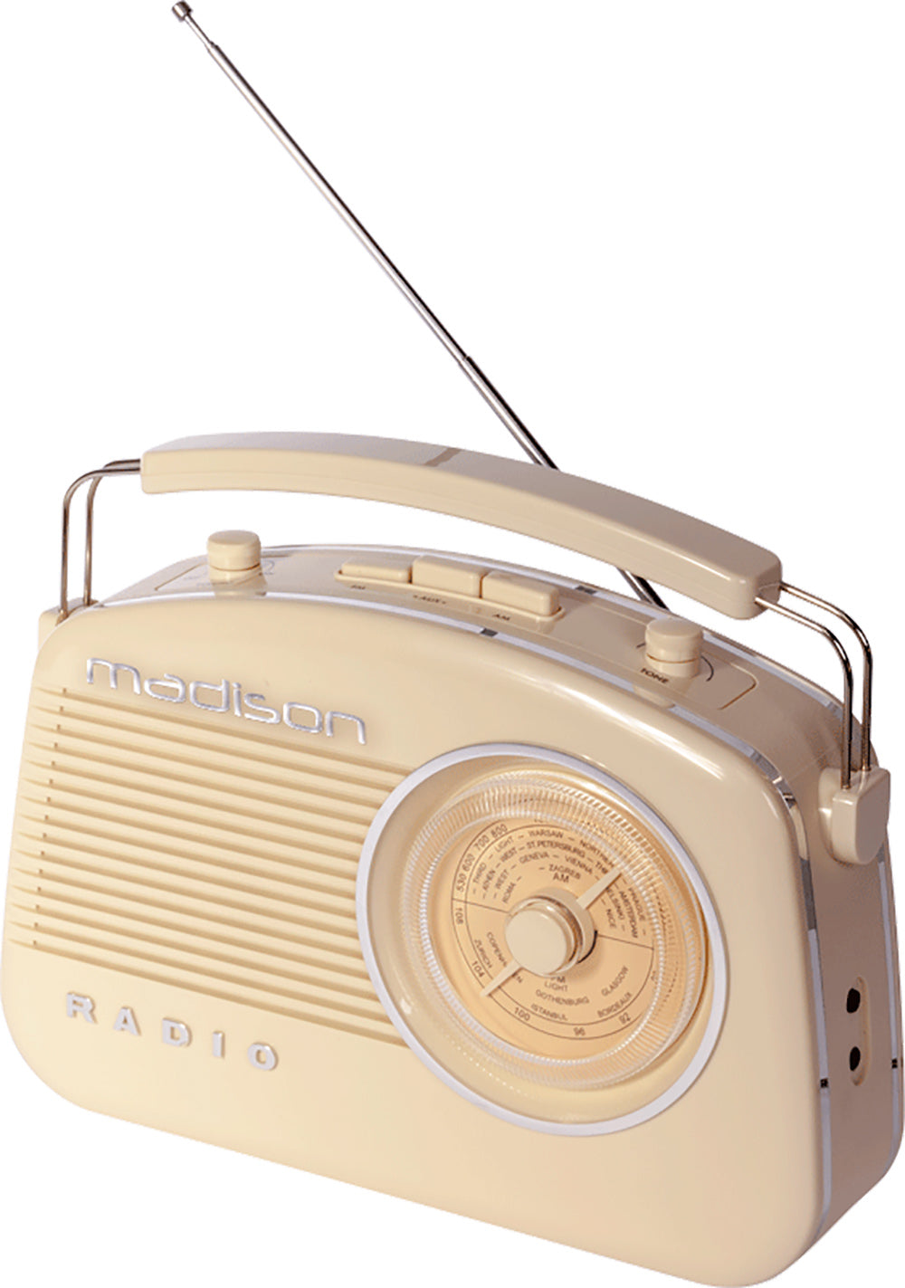 Madison Retro Radio med Bluetooth (beige)