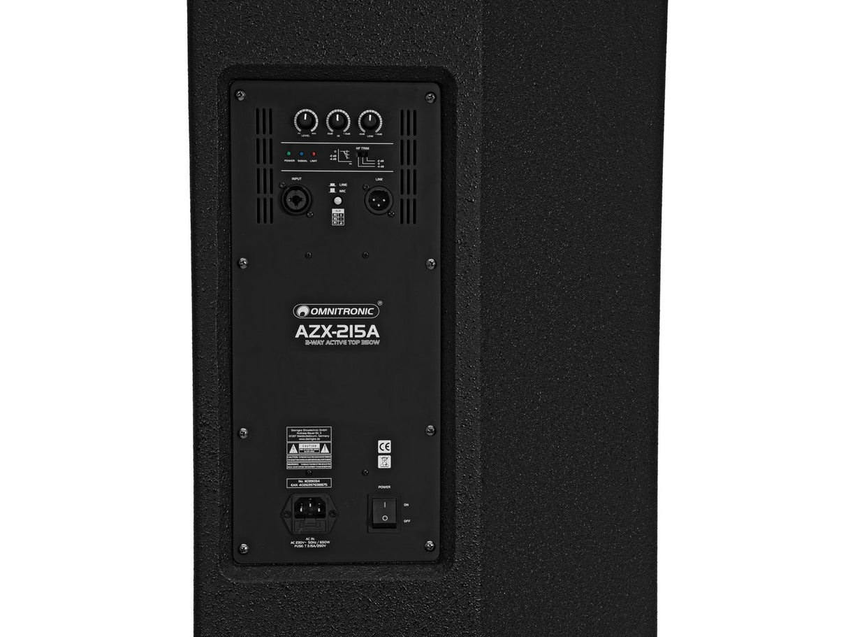 Omnitronic AZX-215A aktiv PA-høyttaler