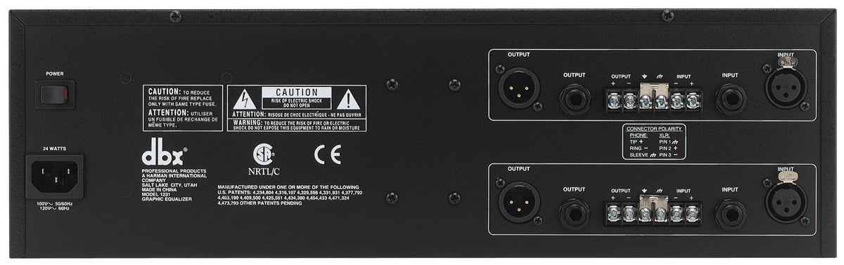 dbx 1231 2x 31-bånds grafisk equalizer