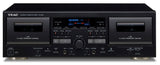 TEAC W-1200 dobbel kassettspiller (svart)