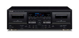 TEAC W-1200 dobbel kassettspiller (svart)